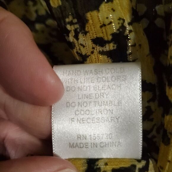 Rose + Olive Bohemian Look 3/4 Sleeves Flowy Shimmer Size L - Picture 6 of 16